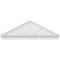Ekena Millwork Peaked Cap 3 Spoke Architectural PVC Combination Pediment, 76"W x 25-7/8"H x 2-3/4"P (Pitch 6/12) PEDPC076X260PKC03 - alternate 4